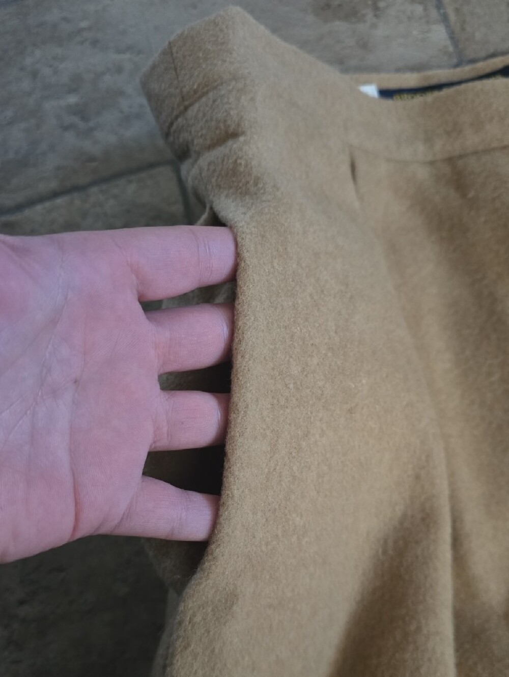 Vintage Brooks Brothers 100% Camel Hair Midi Pencil Skirt Pleated Tan Size 10 US - Picture 5 of 14